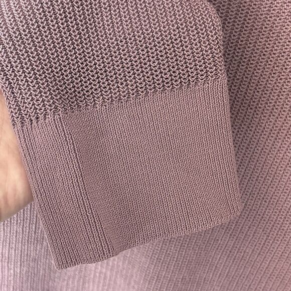 Eileen Fisher Corded Boxy V-Neck Long-Sleeve Knit Sweater Mauve Size 2X Organic - Picture 8 of 9